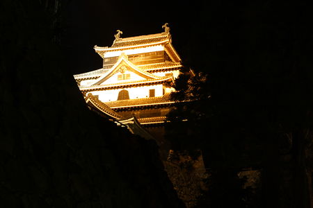 松江城の天守閣を望む