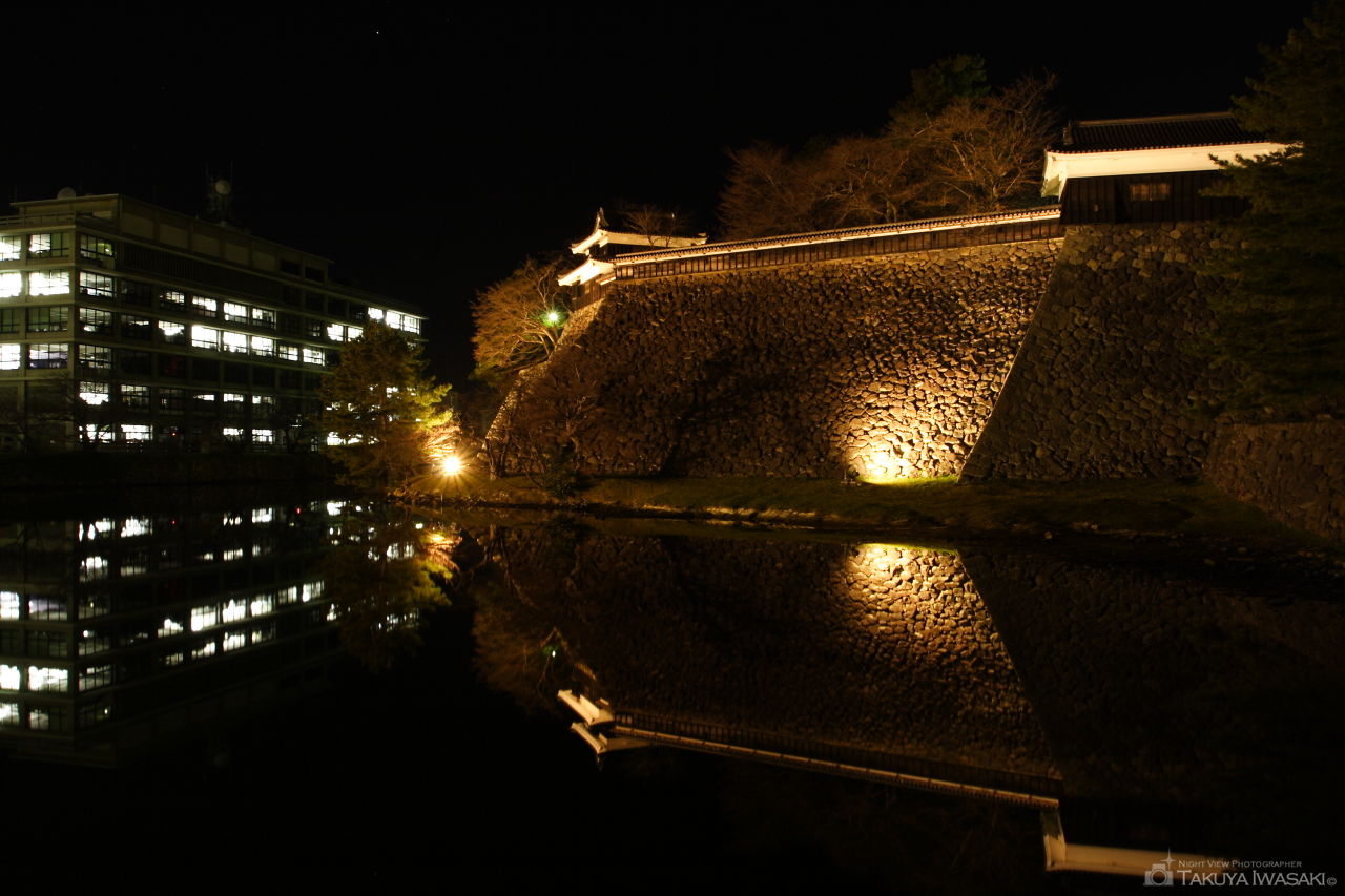 松江城山公園の夜景スポット写真（2）