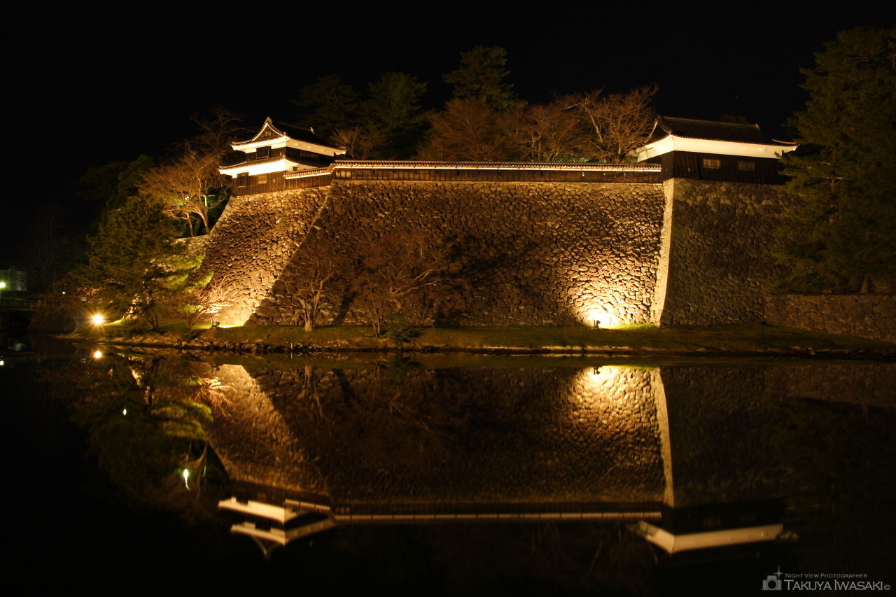 松江城山公園の夜景スポット写真（3）