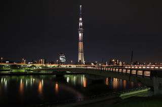 桜橋の夜景スポット写真（2）class=