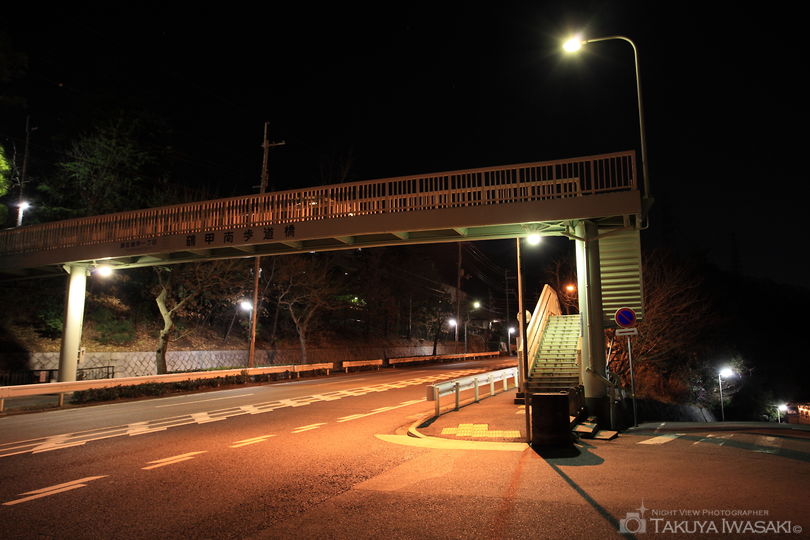 鶴甲南歩道橋の夜景スポット写真（3）