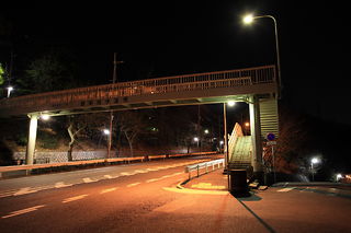 鶴甲南歩道橋の夜景スポット写真（3）class=