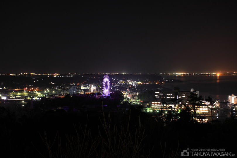 大草山の夜景スポット写真（1）
