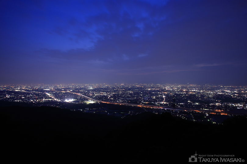 交野山 観音岩の夜景スポット写真（1）