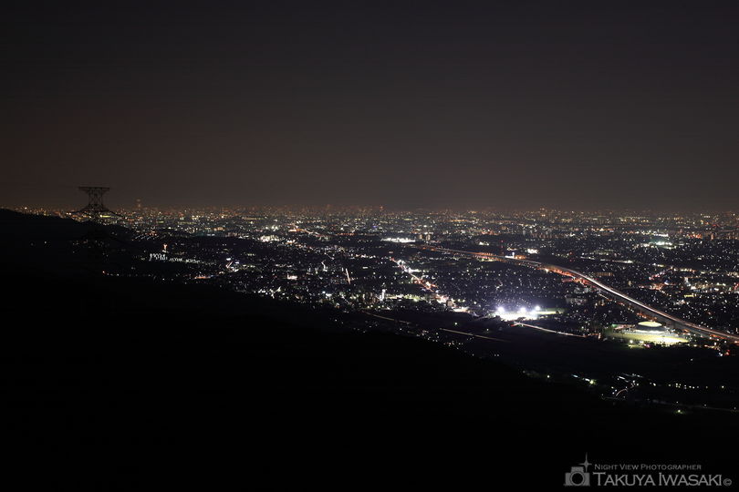 交野山 観音岩の夜景スポット写真（3）