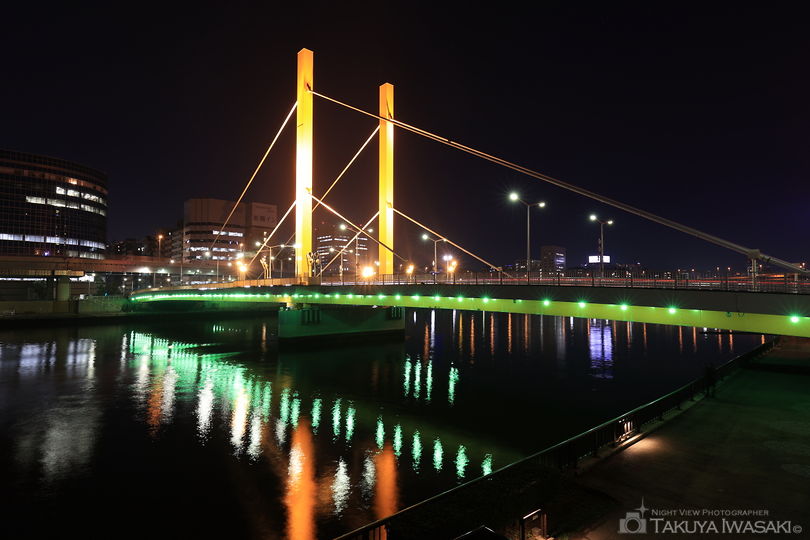 隅田川テラス・新大橋付近の夜景スポット写真（2）