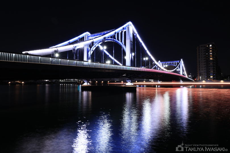 隅田川テラス・清洲橋西側の夜景スポット写真（1）