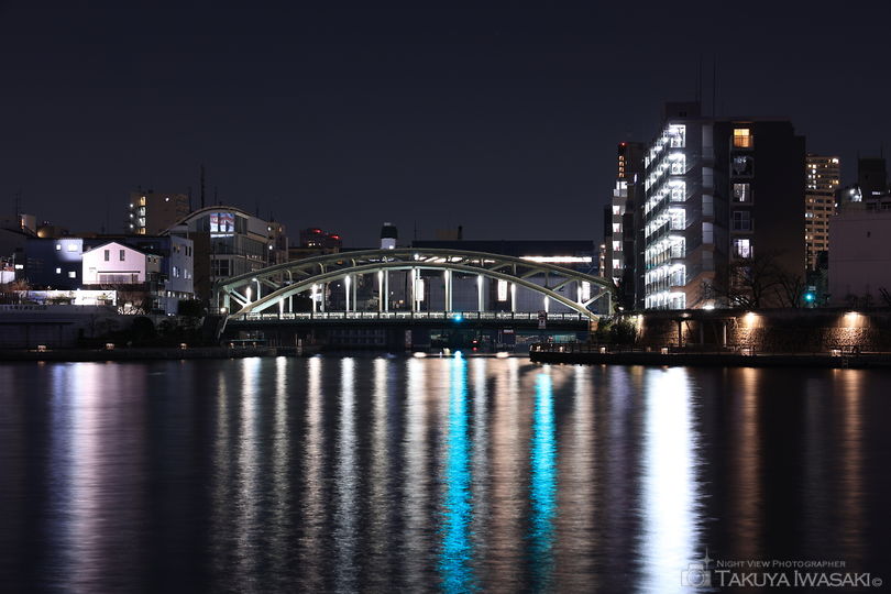 隅田川テラス・清洲橋西側の夜景スポット写真（5）