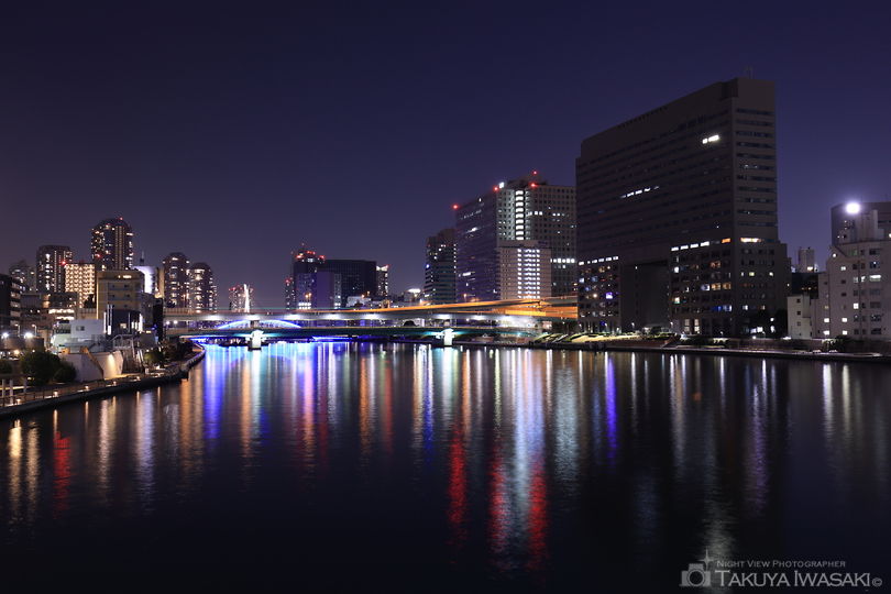清洲橋の夜景スポット写真（1）