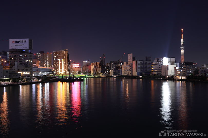 清洲橋の夜景スポット写真（3）