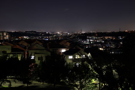聖ヶ丘を中心とした住宅街の夜景