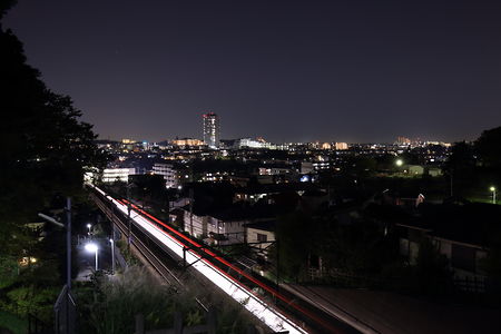 東急田園都市線と長津田方面の夜景