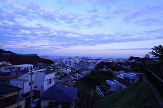 日没頃の新杉田町方面の眺め