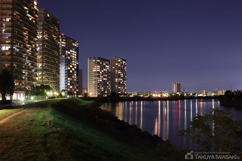 多摩川見晴らし公園の夜景スポット写真（1）