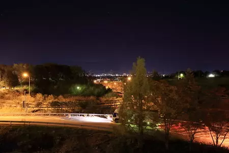双葉SA 双葉ハーブガーデン（上下）（中央自動車道）の夜景