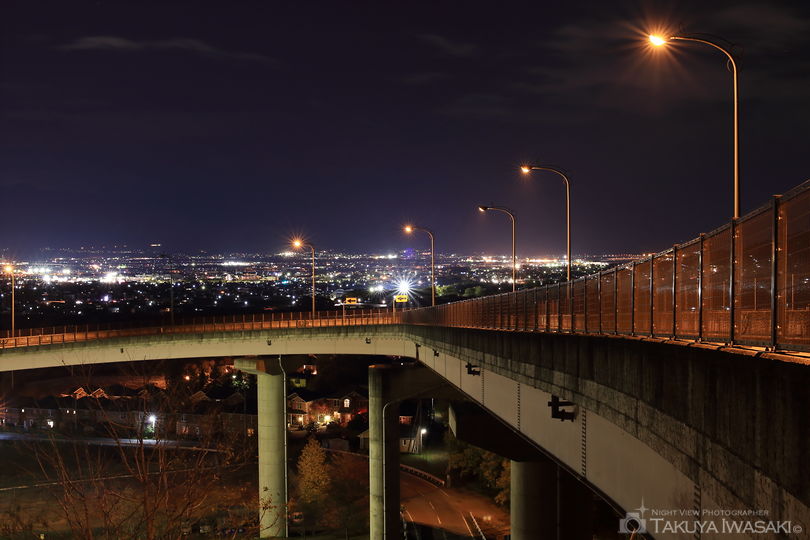 桃花橋ループの夜景スポット写真（2）