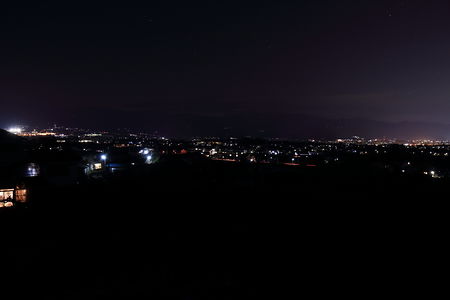 韮崎市方面の夜景