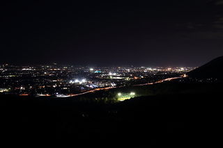 山梨市を中心とした夜景