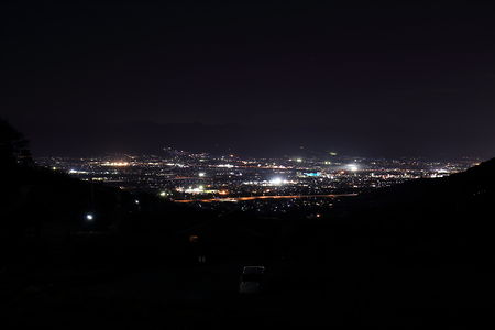 笛吹市方面の夜景