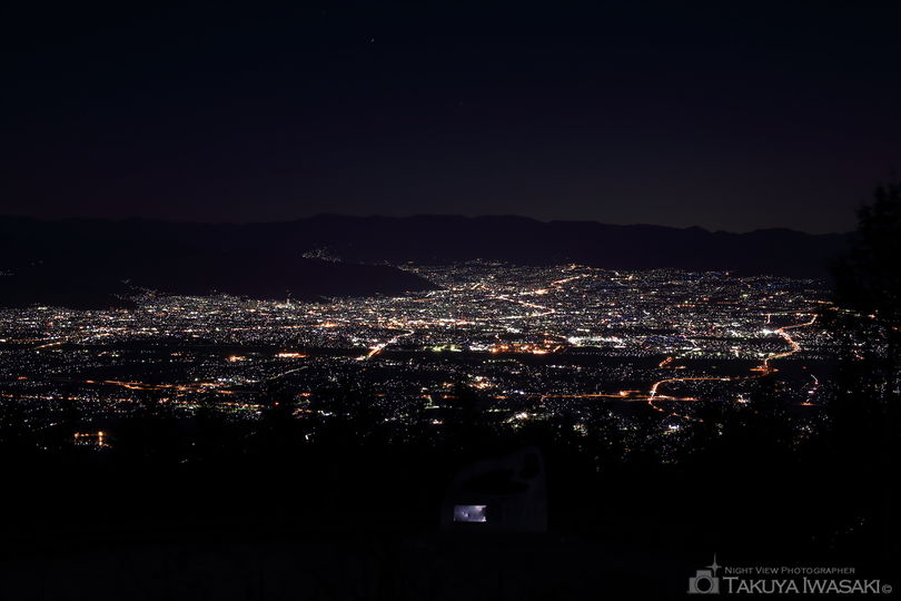 櫛形山 見晴らし平の夜景スポット写真（1）