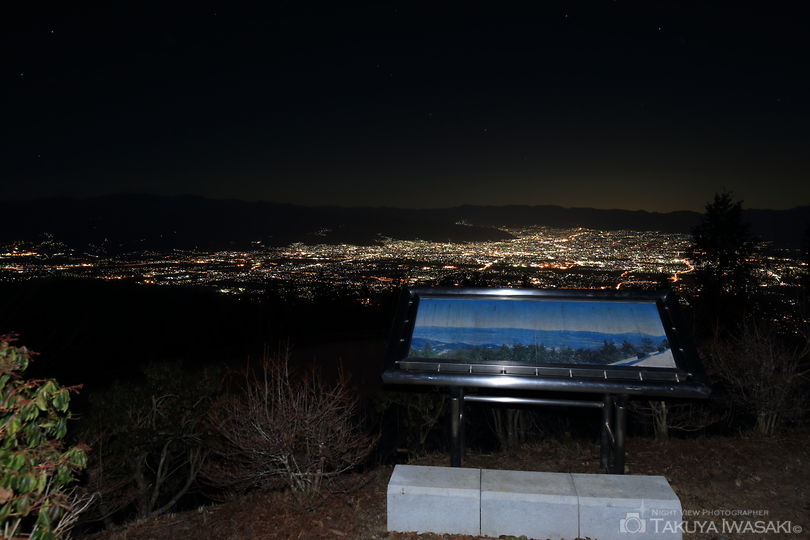 櫛形山 見晴らし平の夜景スポット写真（3）