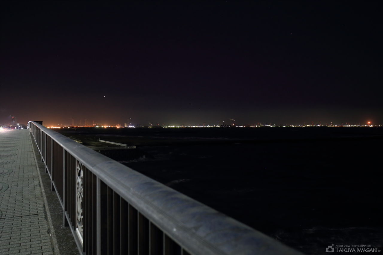 美浜大橋の夜景スポット写真（2）