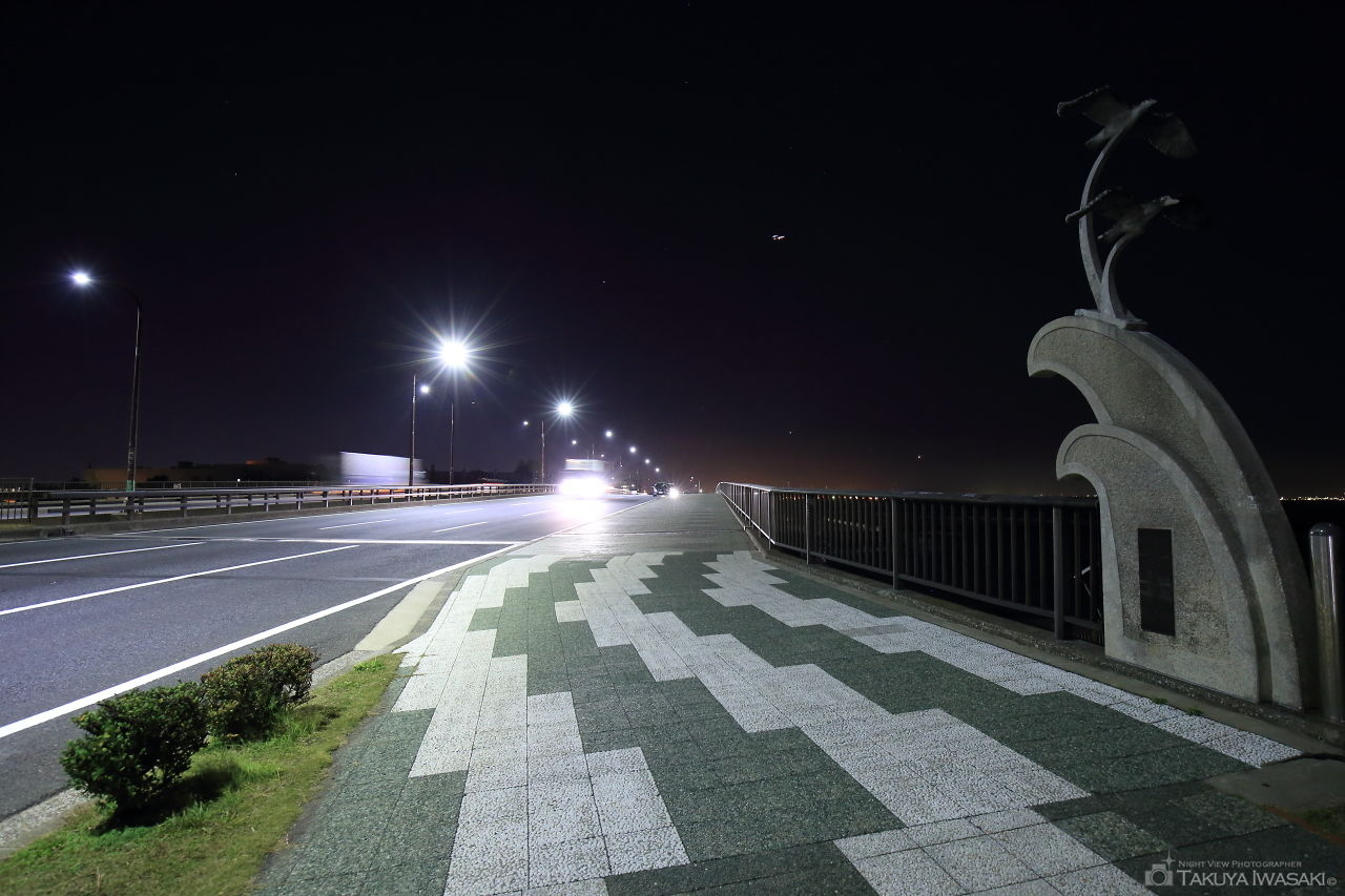 美浜大橋の夜景スポット写真（3）