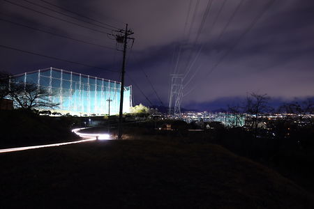 観音山ゴルフクラブと群馬八幡駅方面の夜景