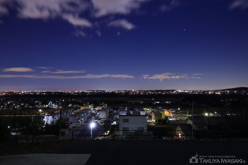 藤岡霊園駐車場前の夜景スポット写真（3）