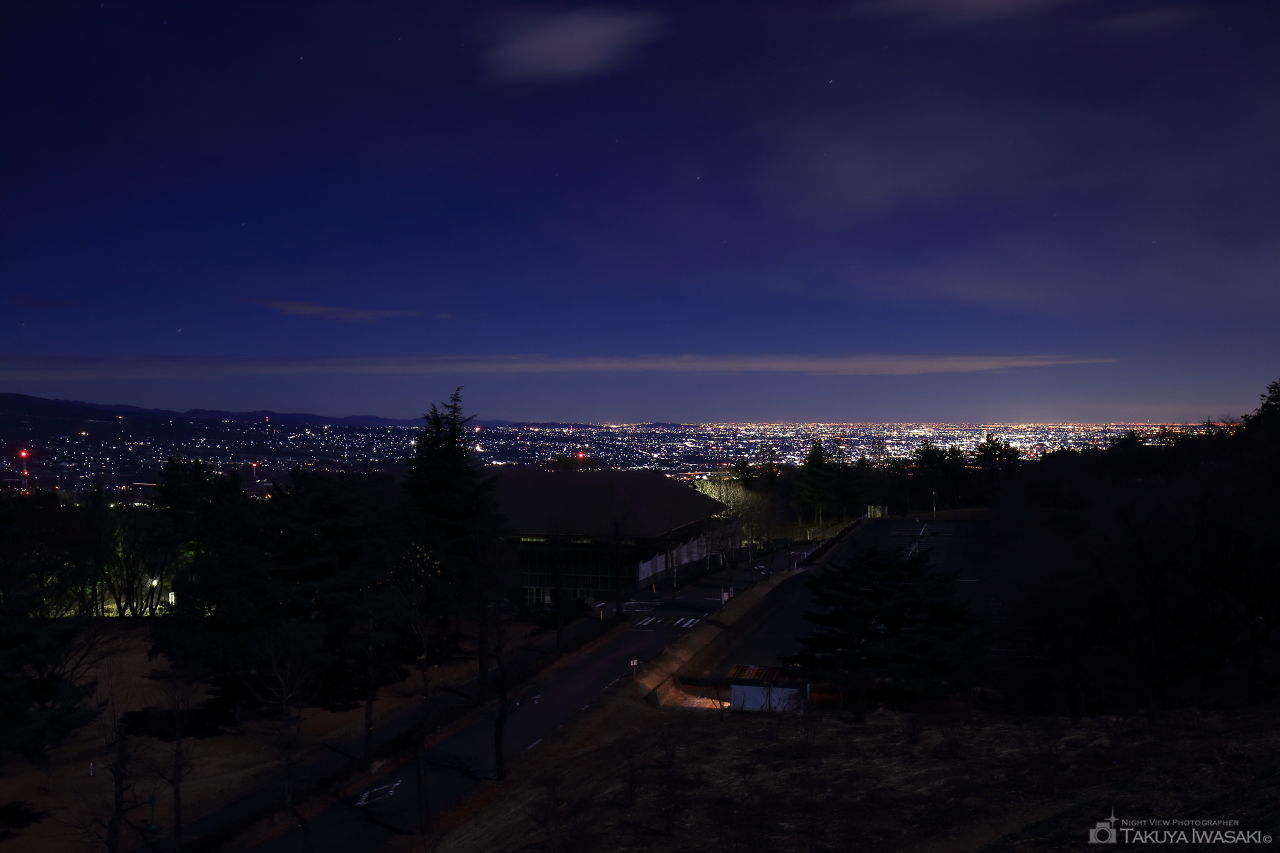 渋川市総合公園 展望台の夜景スポット写真（2）