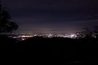 金山城跡 物見台の夜景スポット写真（1）class=