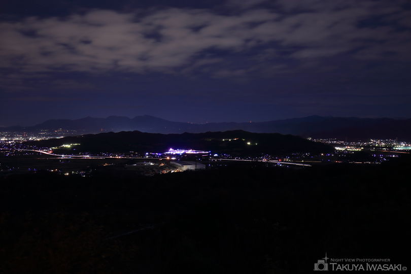 金山城跡 物見台の夜景スポット写真（2）