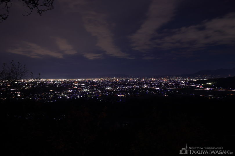 金山城跡 物見台の夜景スポット写真（3）