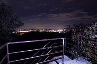 金山城跡 物見台の夜景スポット写真（4）class=