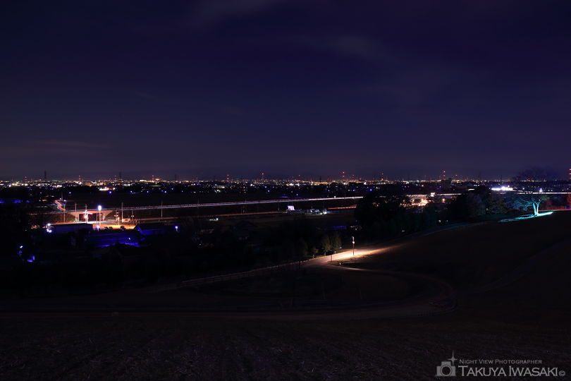北部運動公園 見晴らしの丘の夜景スポット写真（1）