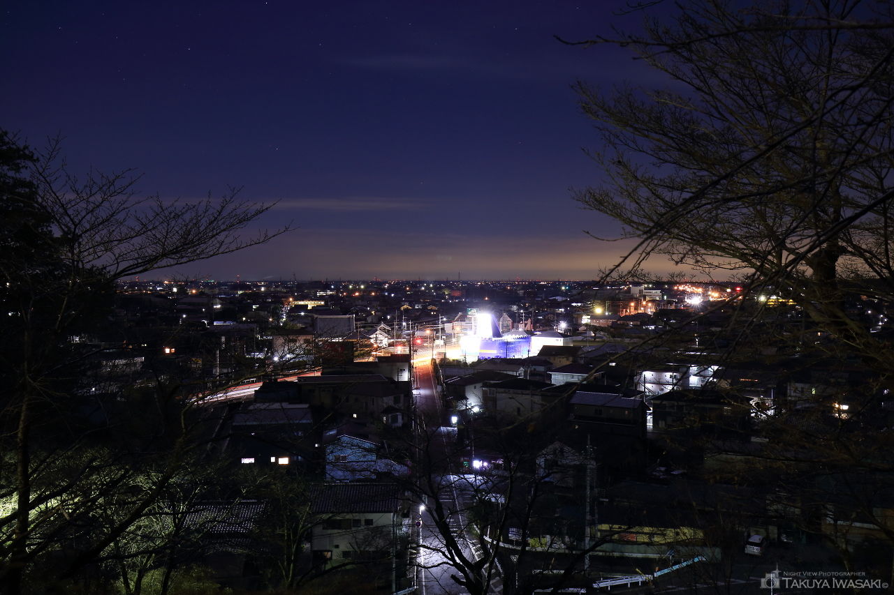 錦着山公園の夜景スポット写真（1）