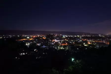 西山公園 展望デッキの夜景