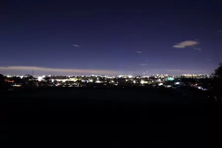 八幡神社（東大和市立郷土博物館）の夜景