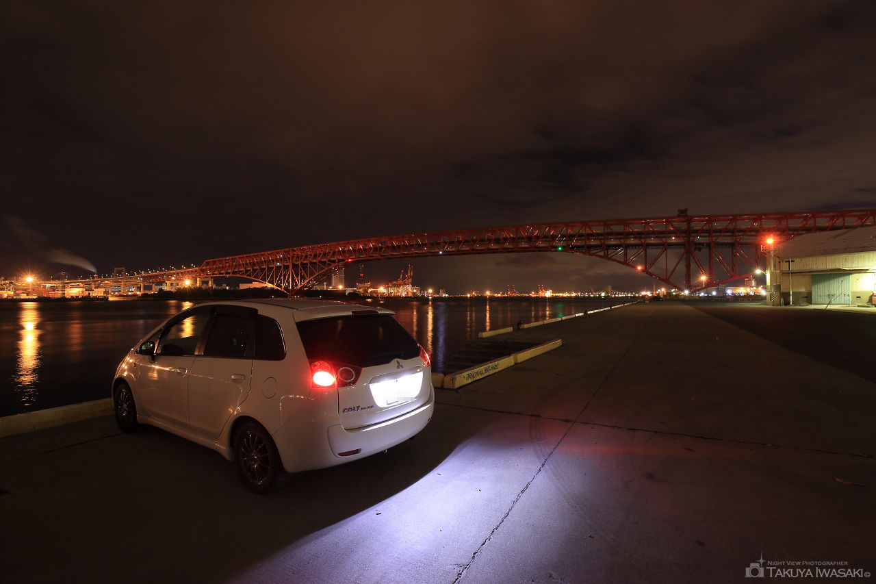 大阪港第三突堤第七岸壁の夜景スポット写真（5）