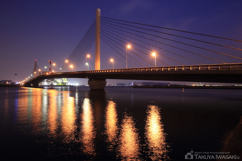 かもめ大橋駐車場の夜景スポット写真（1）
