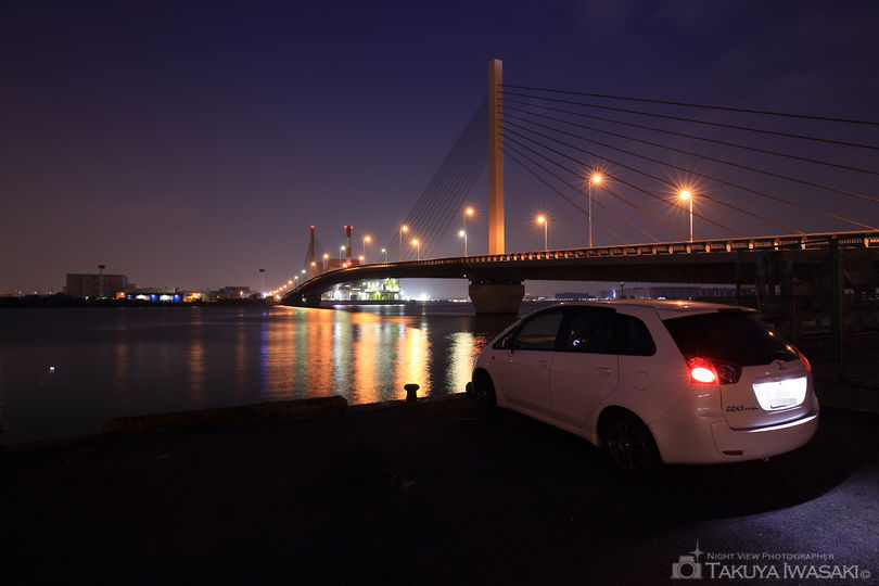 かもめ大橋駐車場の夜景スポット写真（3）