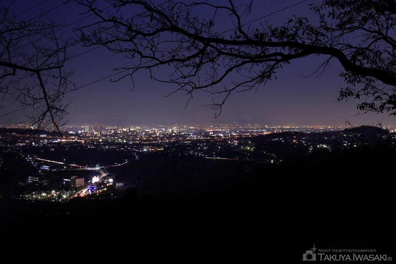 摂津峡公園　展望デッキの夜景スポット写真（3）