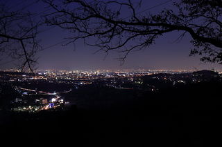 摂津峡公園　展望デッキの夜景スポット写真（3）class=
