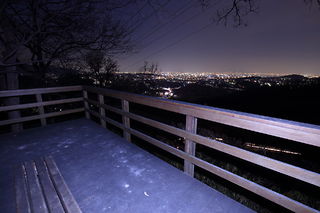 摂津峡公園　展望デッキの夜景スポット写真（4）class=