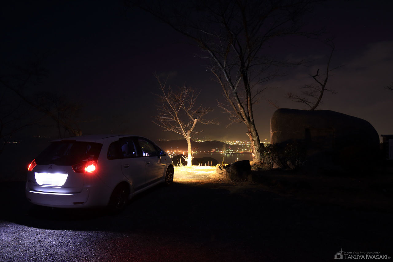 太華山 鉄幹の歌碑の夜景スポット写真（2）