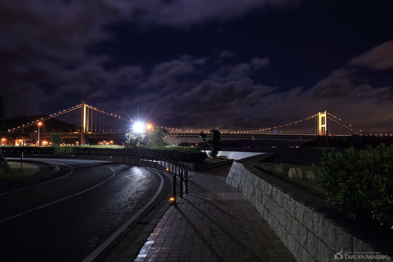 祇園神社前の夜景スポット写真（1）