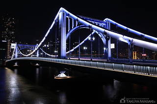 隅田川テラス・清洲橋東側の夜景スポット写真（1）class=