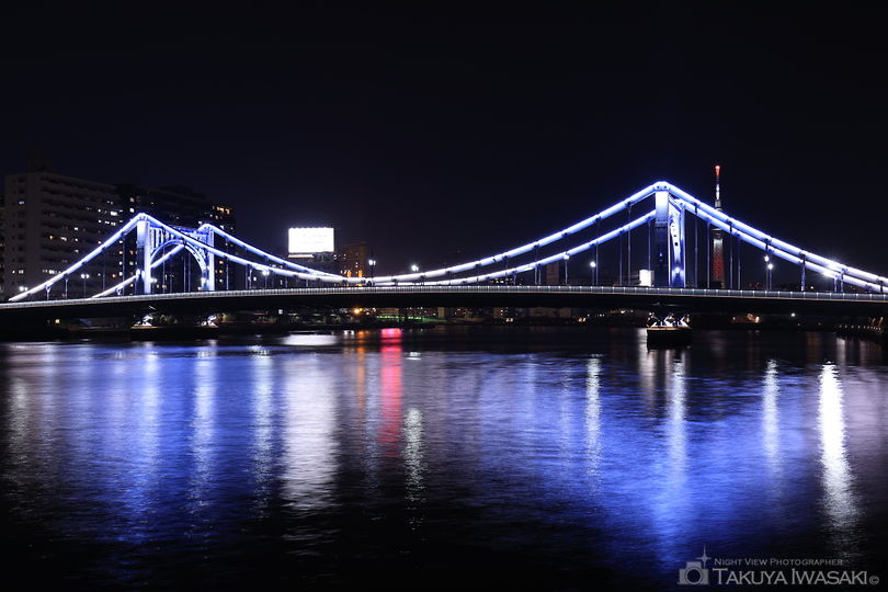 隅田川テラス・清洲橋東側の夜景スポット写真（2）
