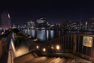 隅田川テラス・清洲橋東側の夜景スポット写真（6）class=