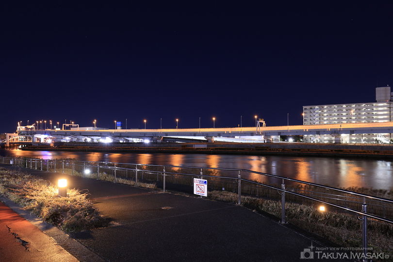 汐入公園の夜景スポット写真（4）